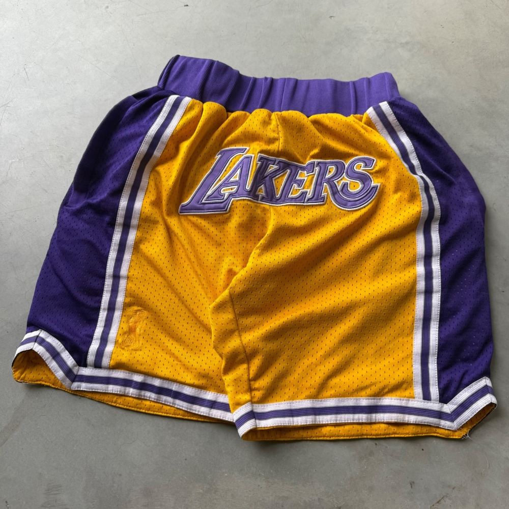 Just Don Los Angeles Lakers 1996-97 Basketball Shorts Gold Purple Mens Small